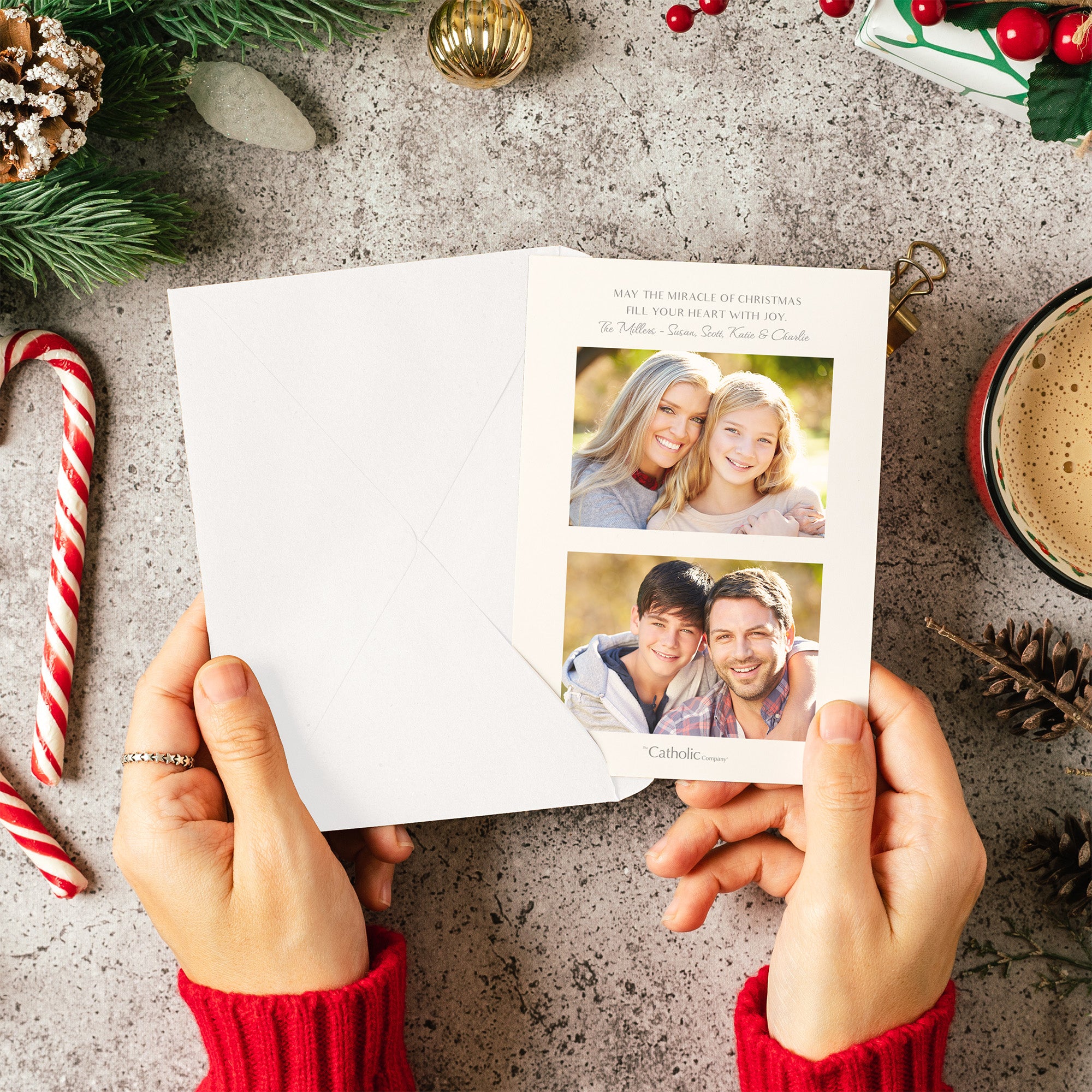 Personalized Rejoice Photo Christmas Cards