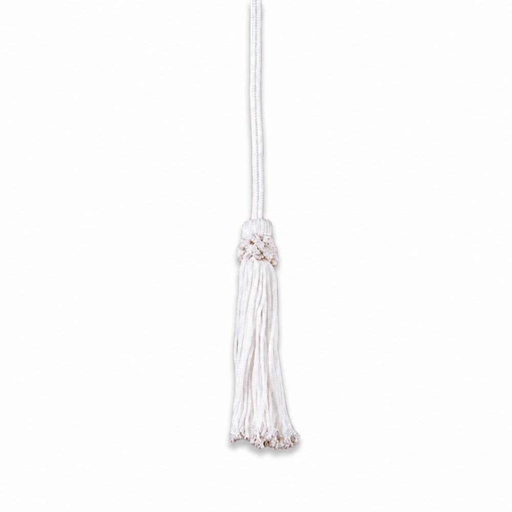 White Rayon Cincture with Tassels – 158"
