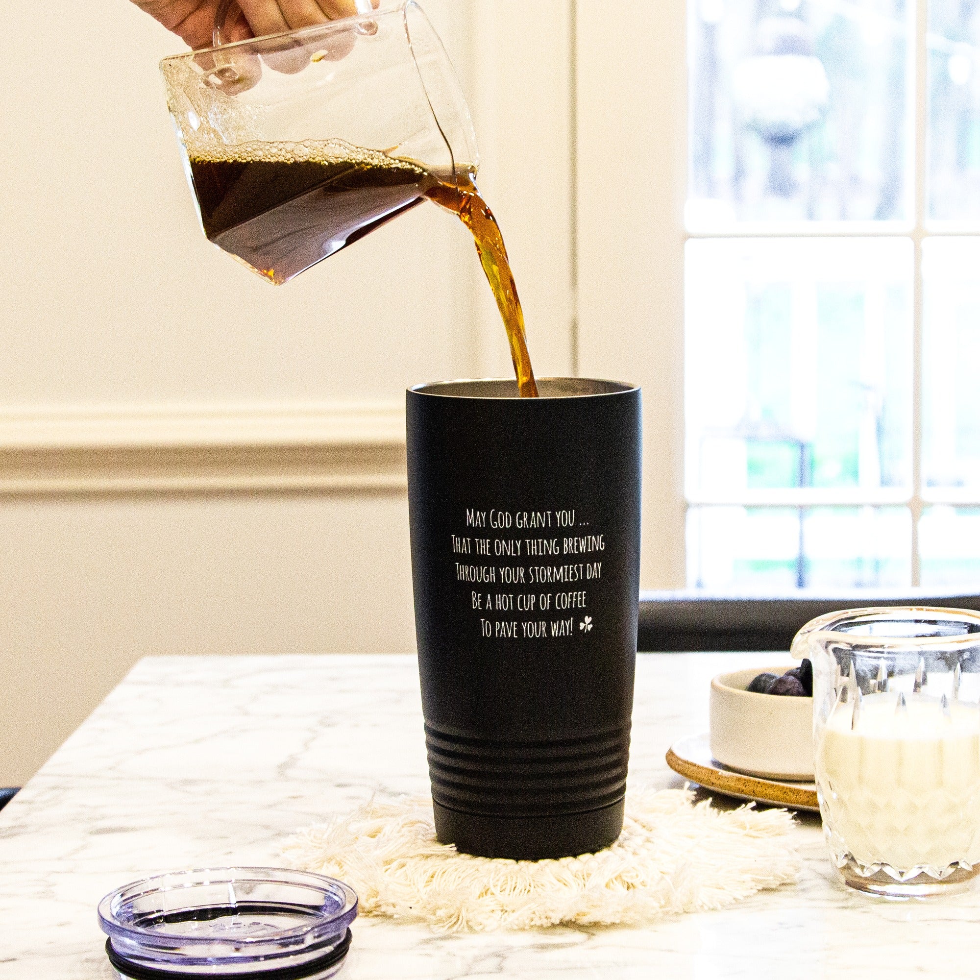 Irish Coffee Drinker's Blessing Insulated Black 20oz Tumbler