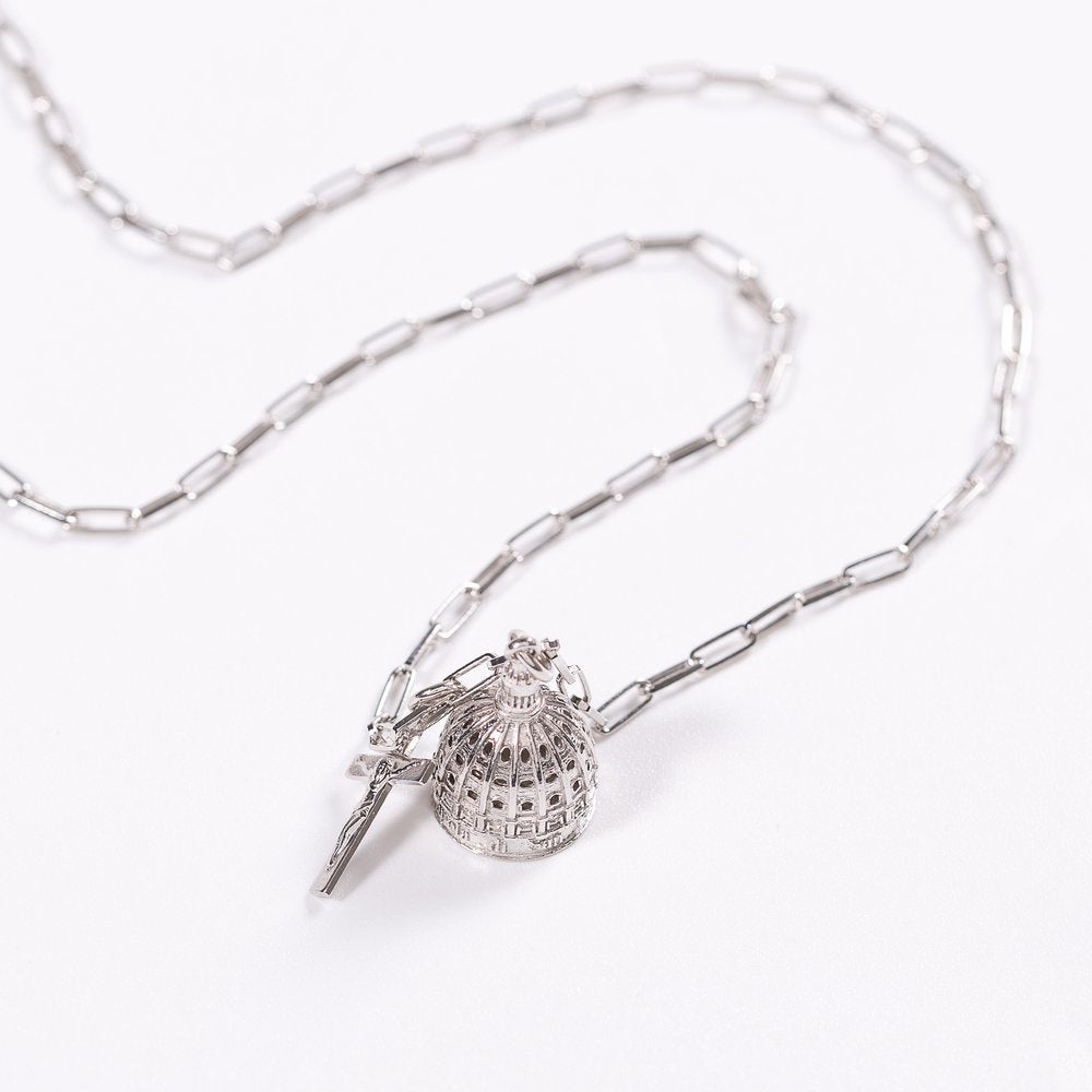 St. Peter's Dome & Crucifix Necklace