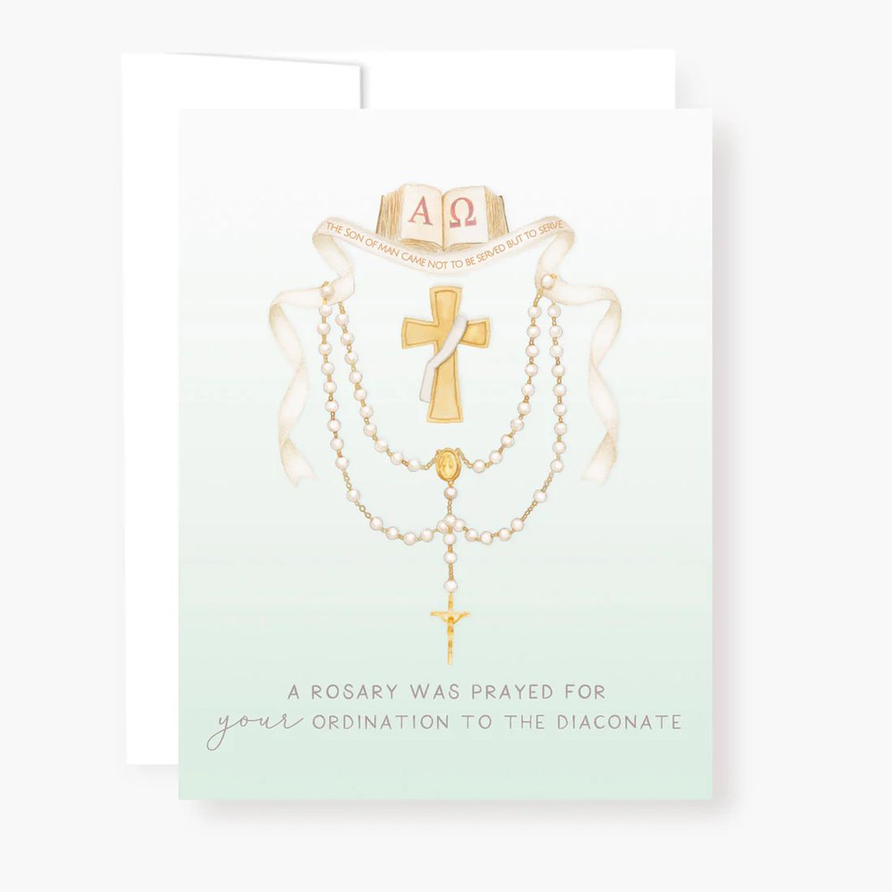 I Prayed a Rosary for Your Diaconate Ordination Greeting Card