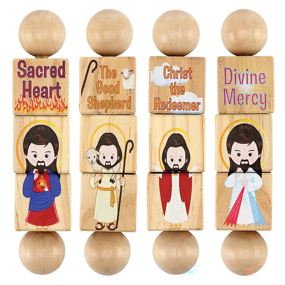 Faithful Fidgits Jesus Devotions Wooden Spinner Puzzle
