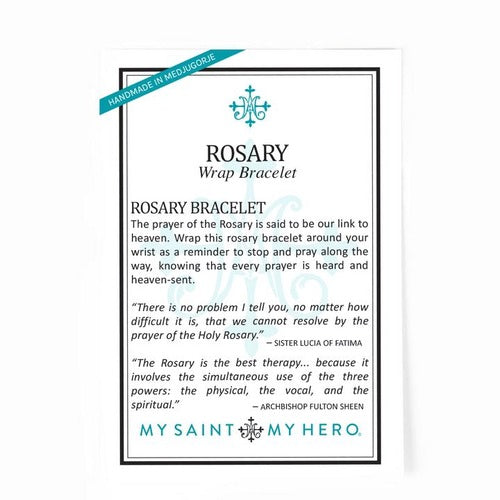 Pearl and Silver Bead Rosary Wrap Bracelet