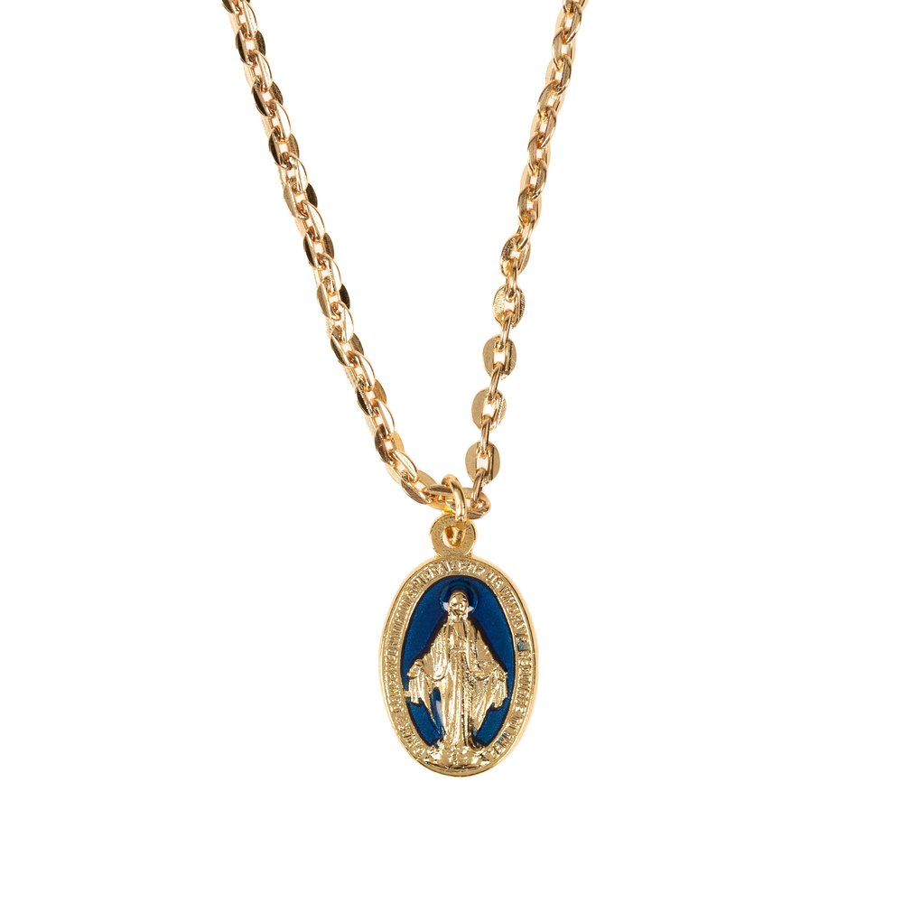 Blue Enamel Miraculous Necklace