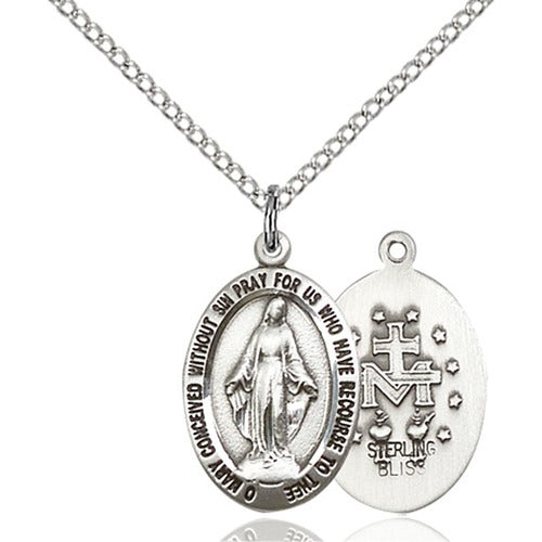 Sterling Silver Miraculous Pendant - 2511346
