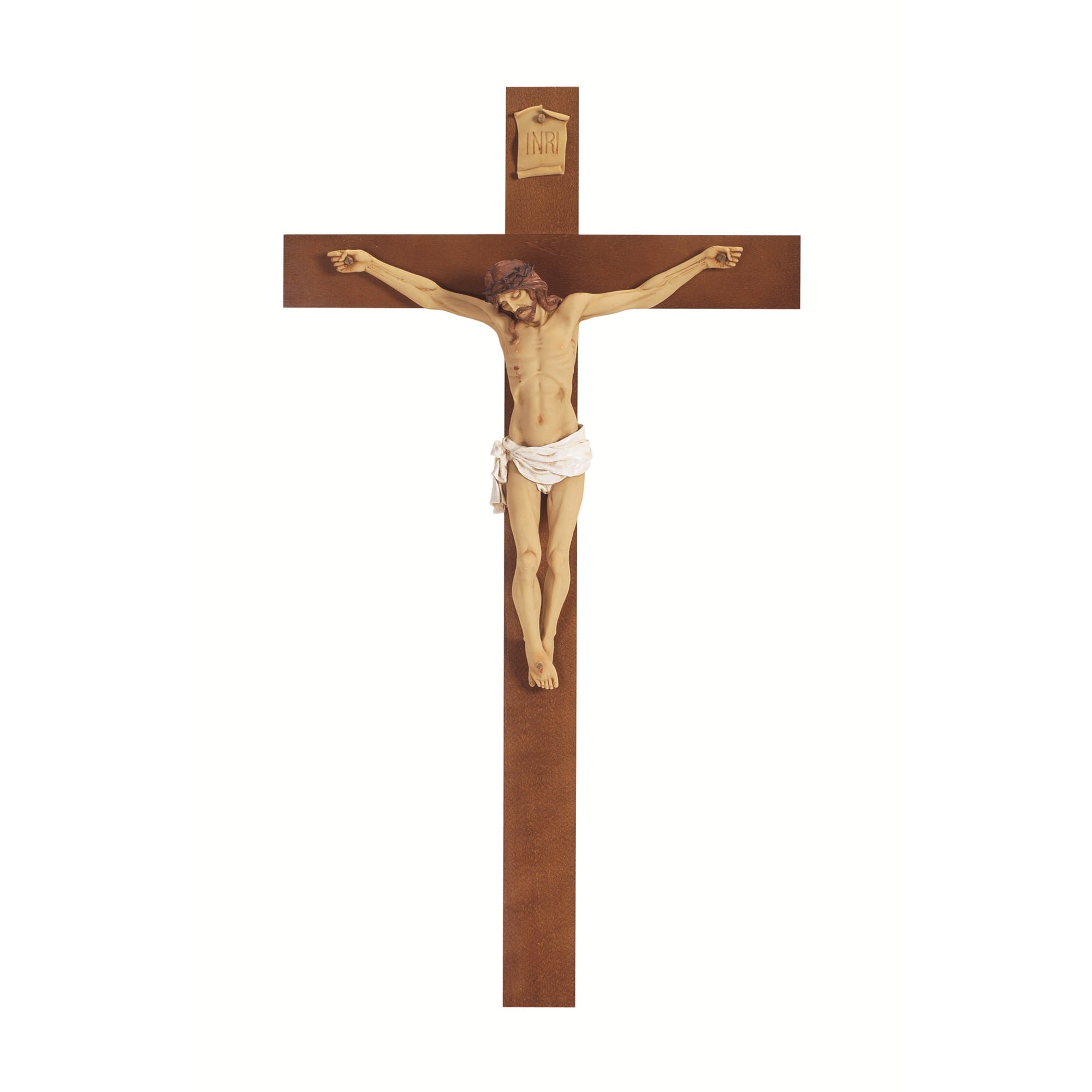Fontanini Woodtone Wall Crucifix 40"