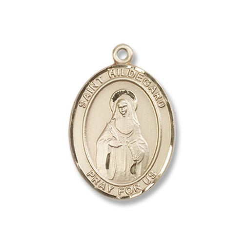 14kt Gold Filled St. Hildegard Von Bingen Pendant w/ Chain