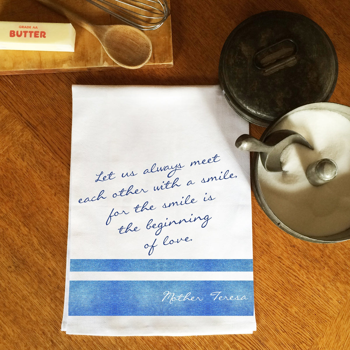Mother Teresa Smile Dish Towel