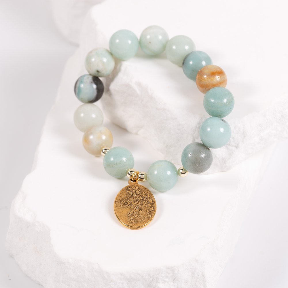 St. Dymphna Amazonite Gemstone Bracelet