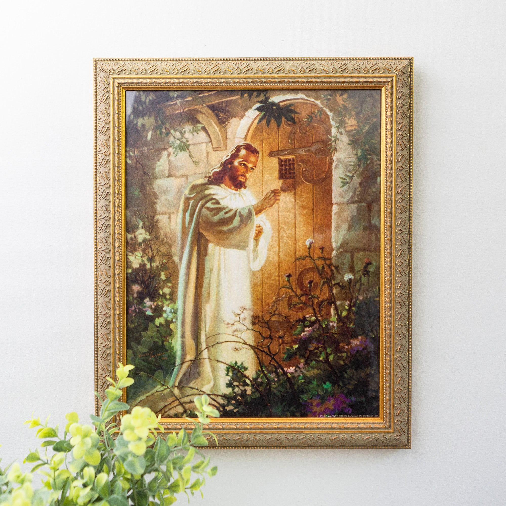 Christ at Heart's Door in Antique Gold Frame - Various Sizes