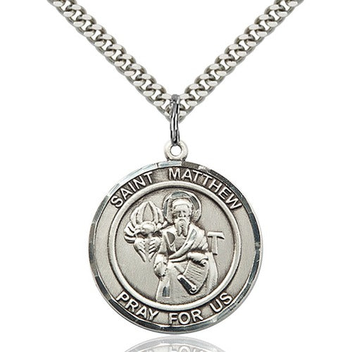 Sterling Silver St. Matthew the Apostle Pendant - 2507597