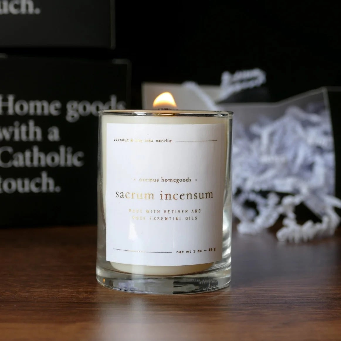 Sacred Incense Essential Oil Candle