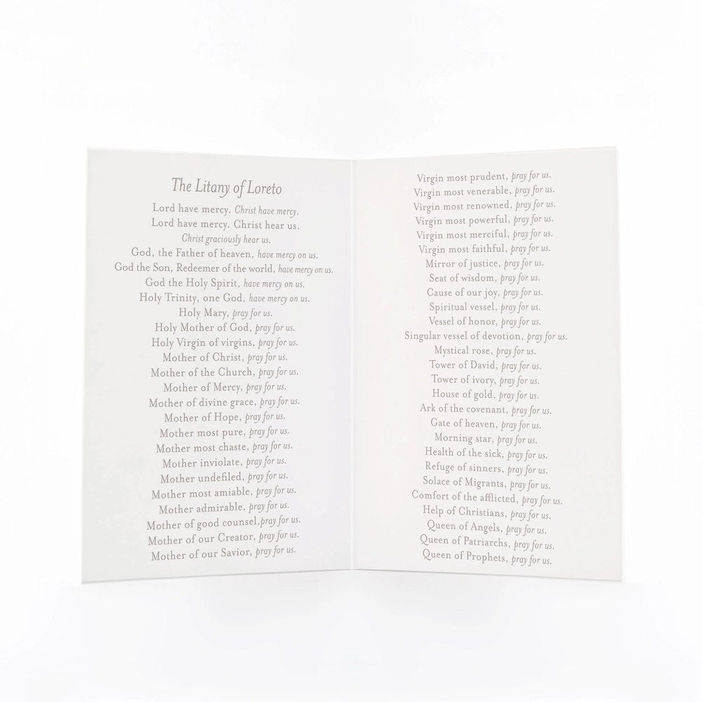 Litany of Loreto Folded Prayer Card