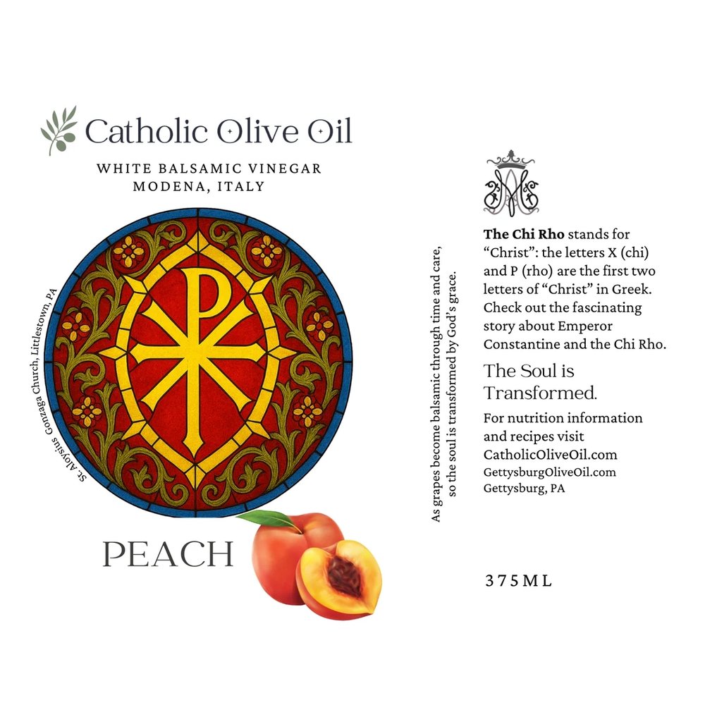 The Chi Rho Peach White Balsamic Vinegar