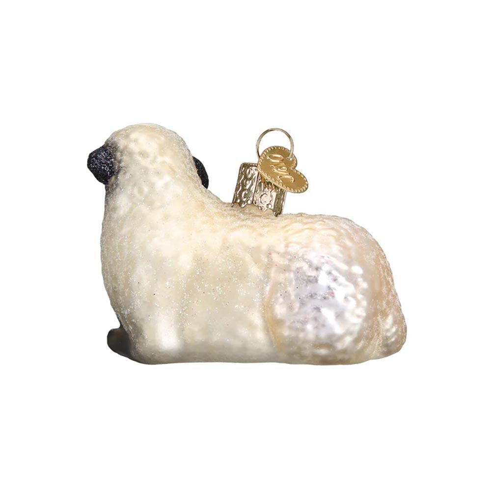 Sheep with Lamb Blown Glass Ornament