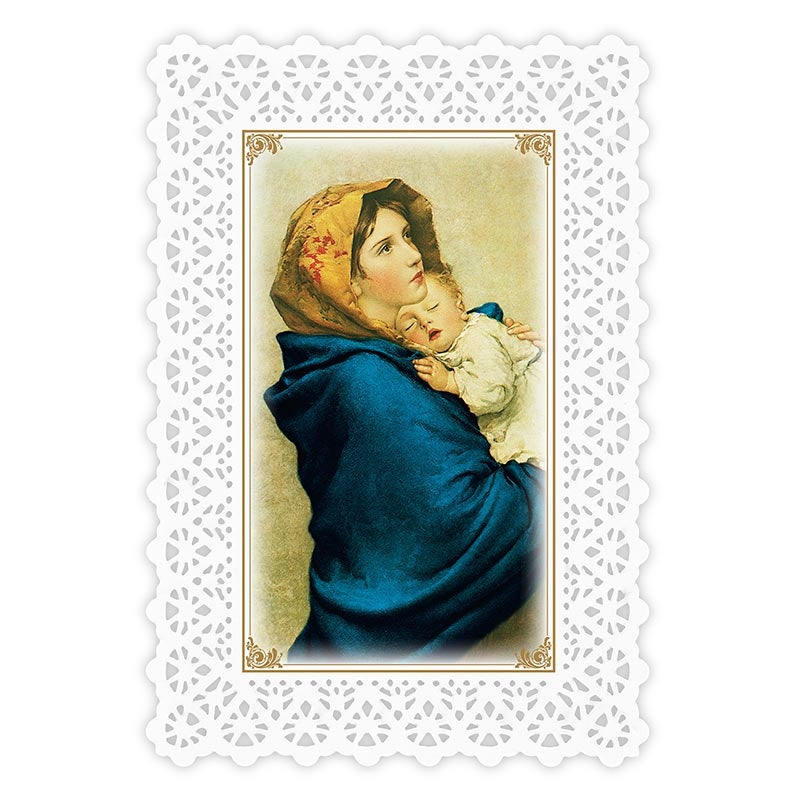 Madonna of the Streets Lace Holy Card