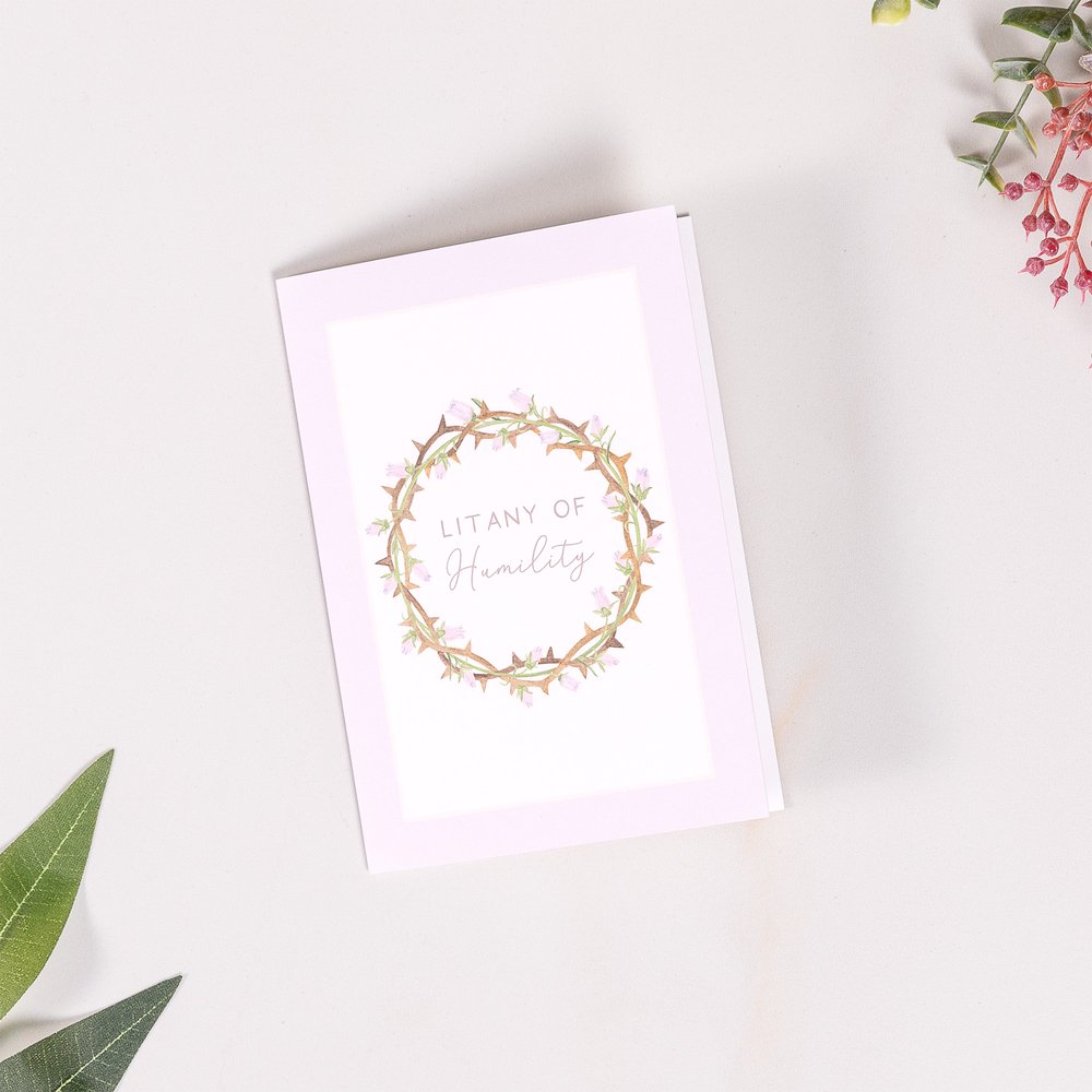 Litany of Humility Folded Prayer Card