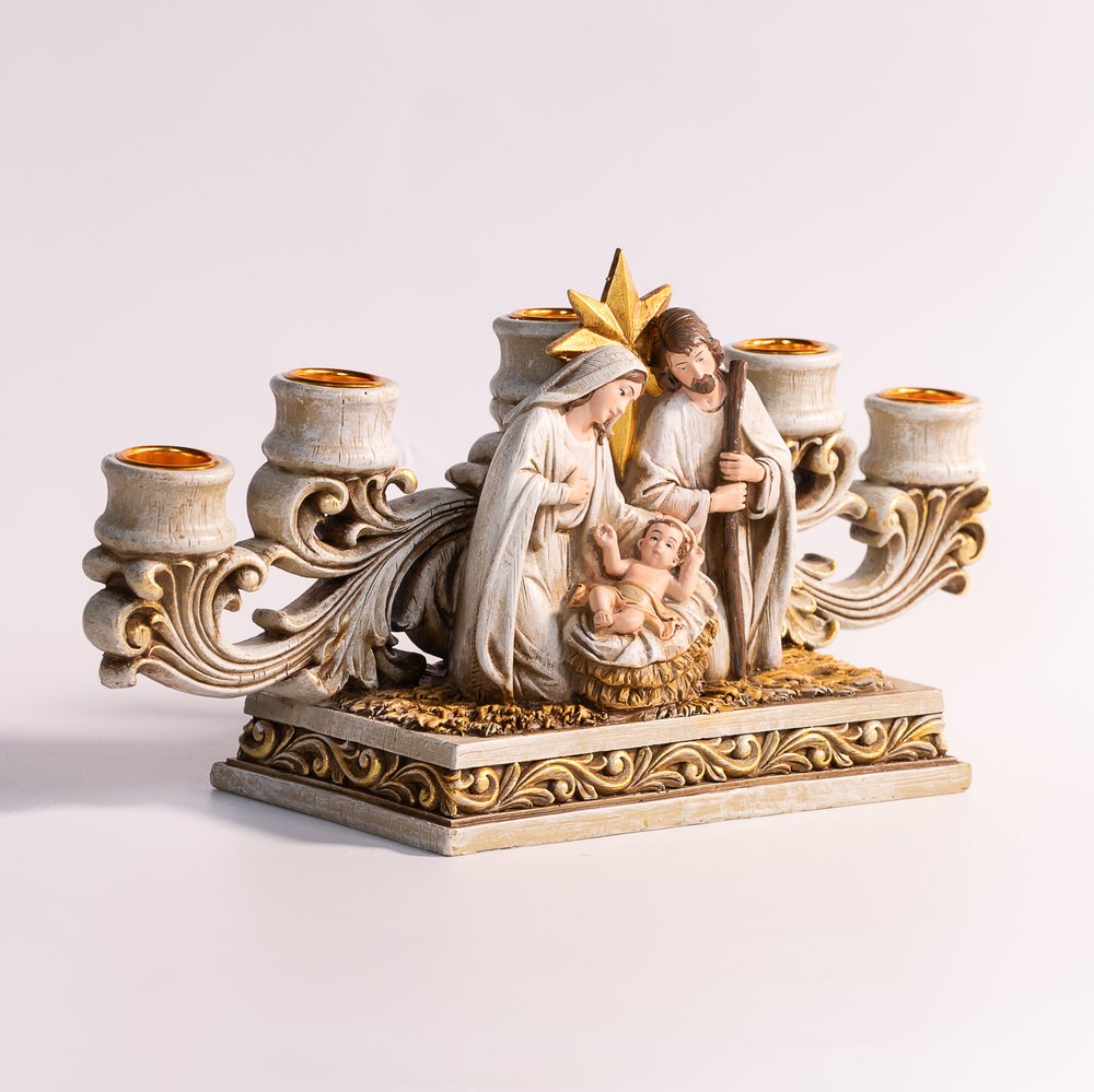 Nativity Style Advent Candleholder