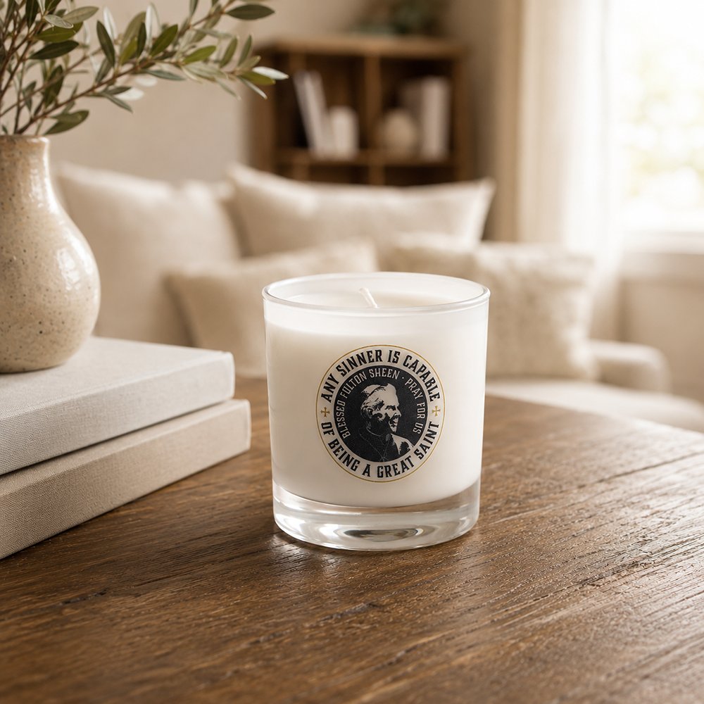 Blessed Fulton Sheen Any Sinner is Capable Scented Candle