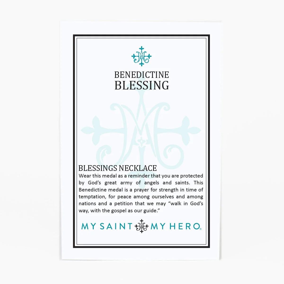 Jubilee Medal of St. Benedict Necklace - White