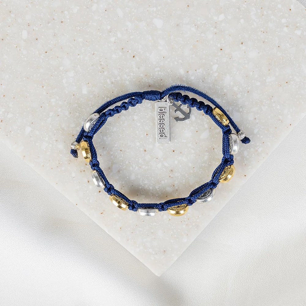 Trust the Journey Navy Blessing Bracelet