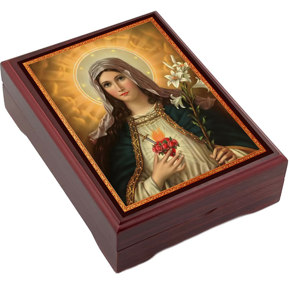 Immaculate Heart Wood Keepsake Box