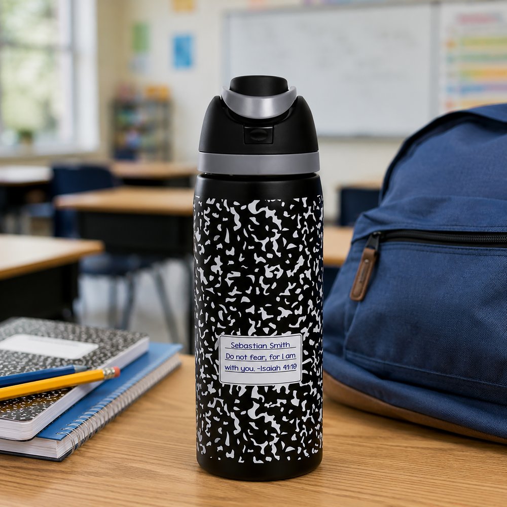 Personalized Do Not Fear Notebook Water Bottle