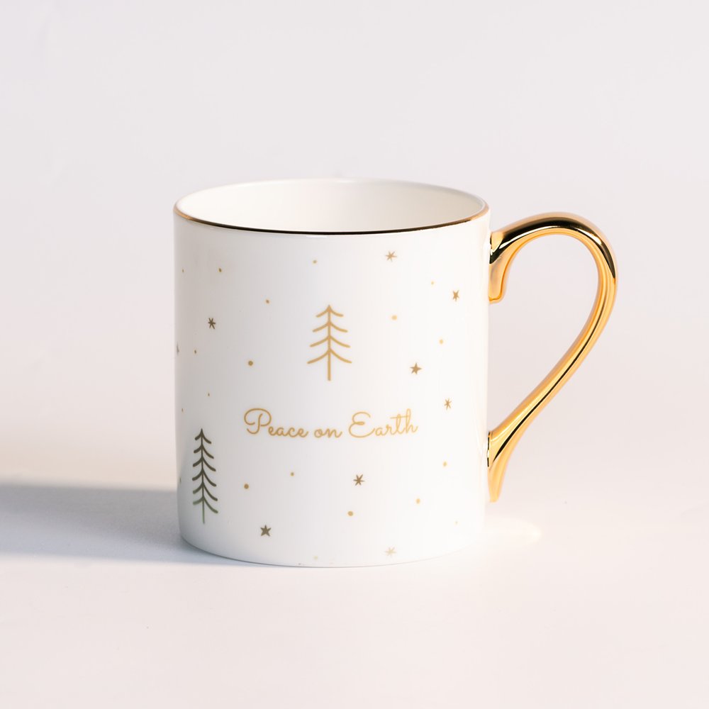 Peace on Earth Bone China Christmas Mug