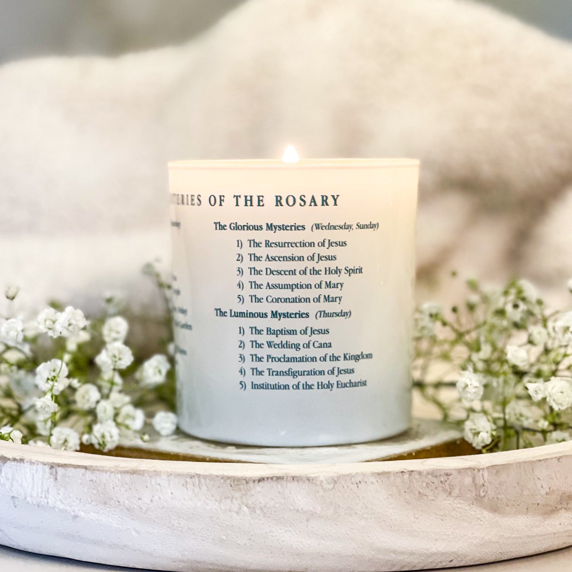 Mysteries of the Rosary Candle