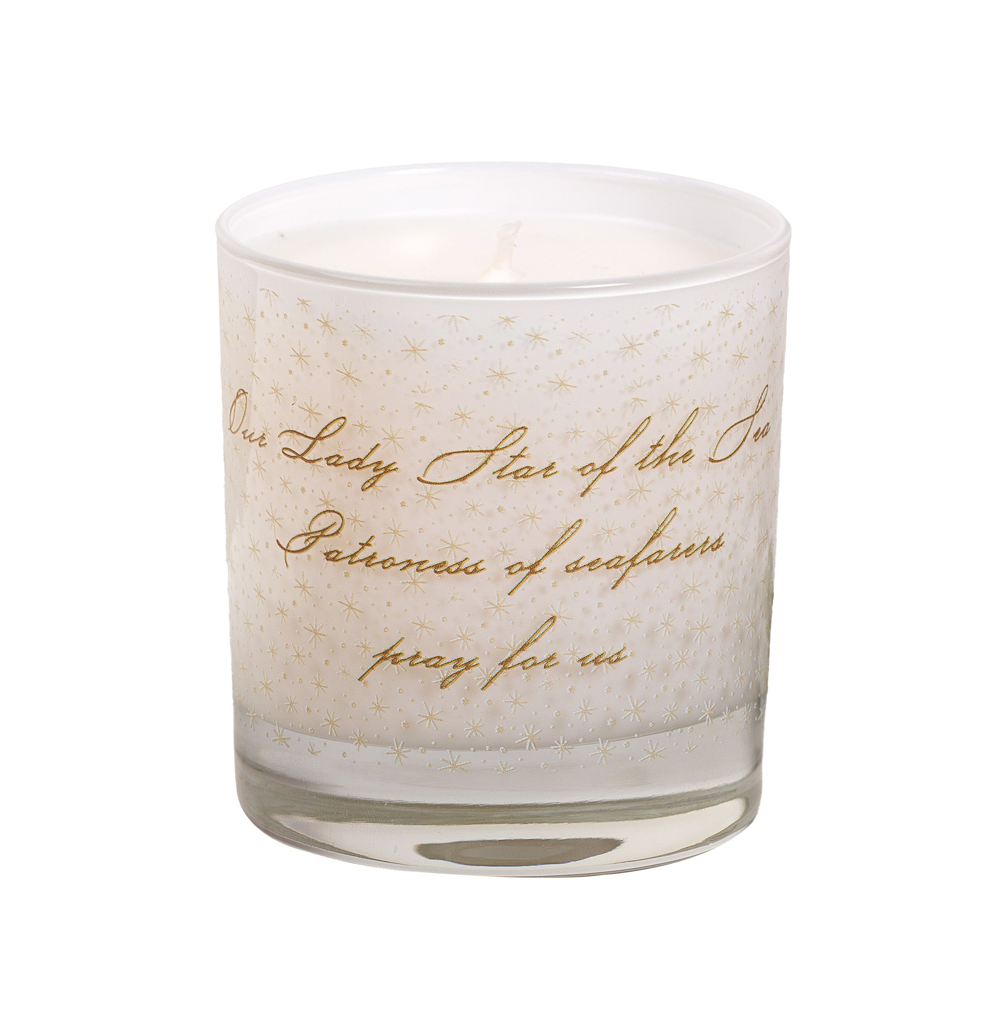 Our Lady Star of the Sea Toile Candle