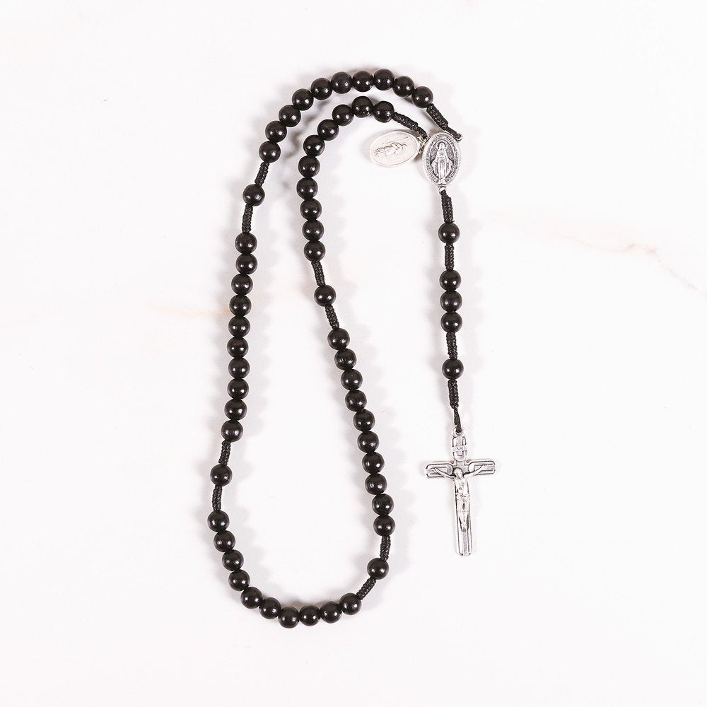 St. John Vianney Black Cord Rosary