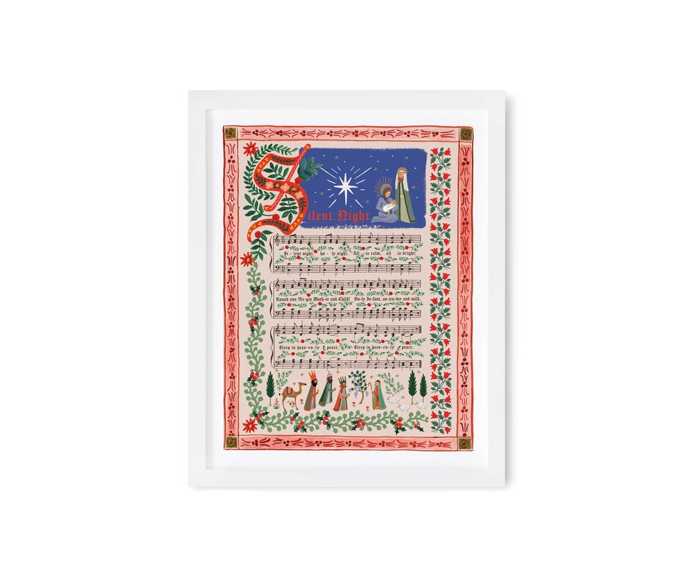 Rifle Paper Co. Silent Night Framed Art Print - 8" x 10"