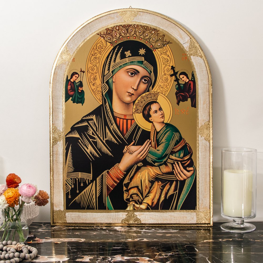 Our Lady of Perpetual Help Florentine Plaque