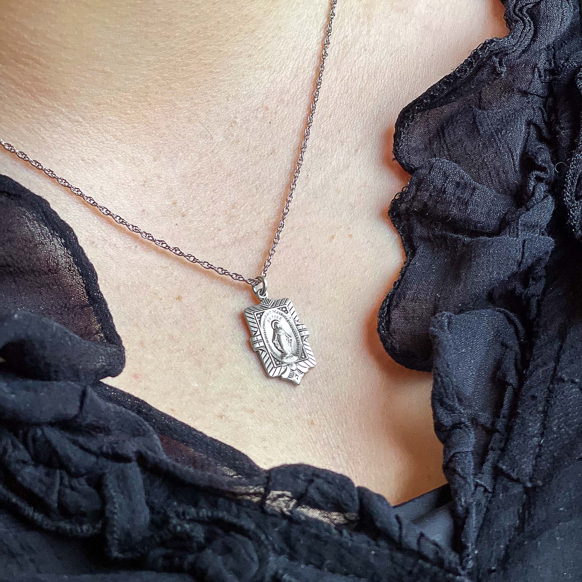 Archive Collection Vintage Miraculous Medal Necklace