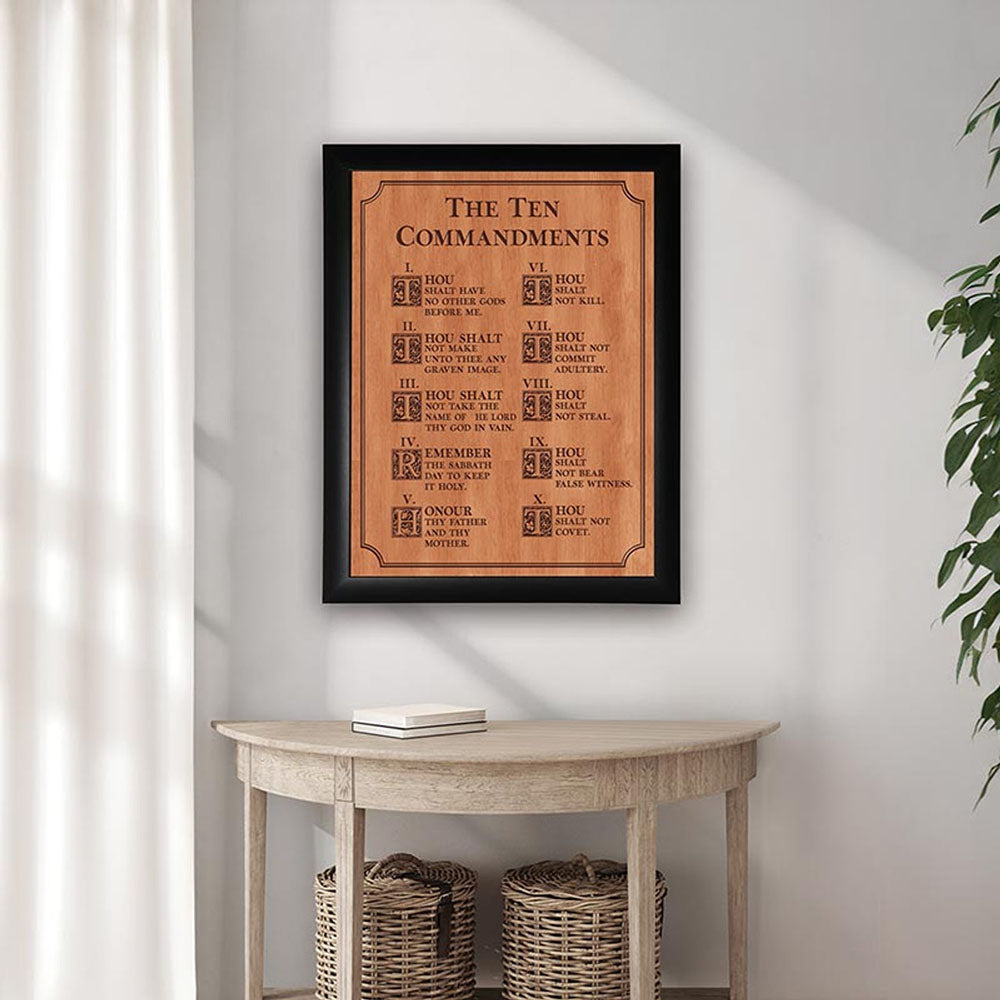 Ten Commandments Ornate Carved Wall Art (XL)