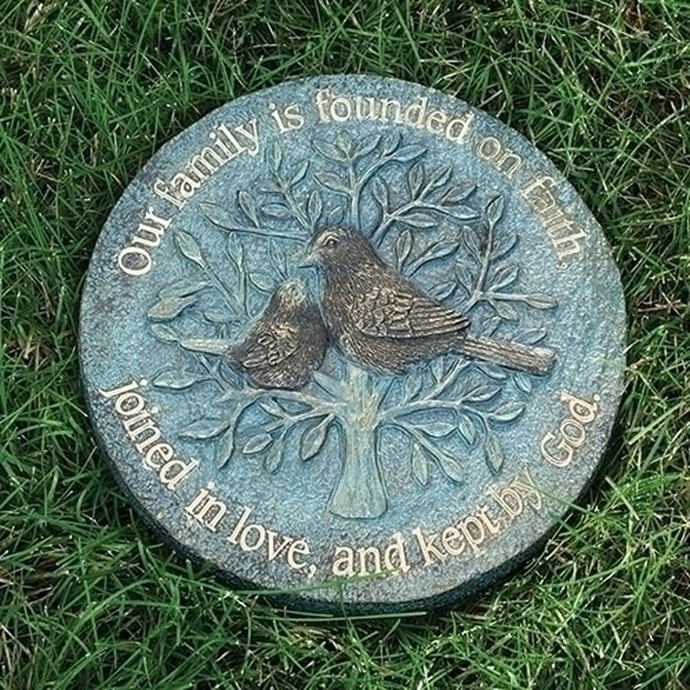 Family Founded on Faith Garden Stone