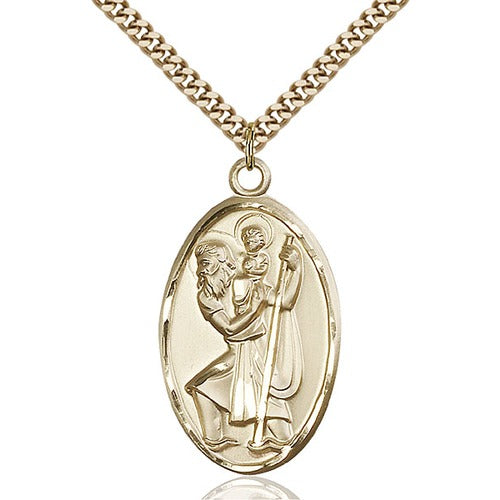 14kt Gold Filled St. Christopher Pendant - 2509449