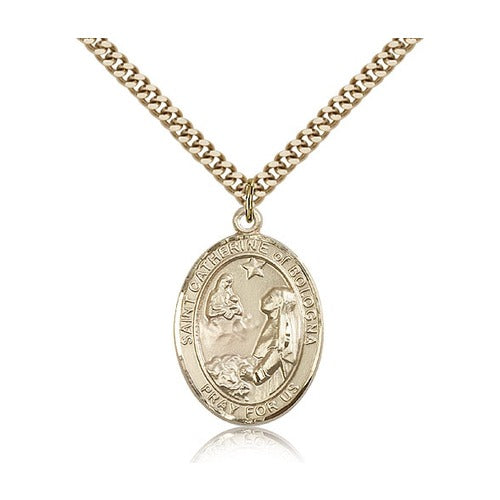 14kt Gold Filled St. Catherine of Bologna Pendant w/ chain