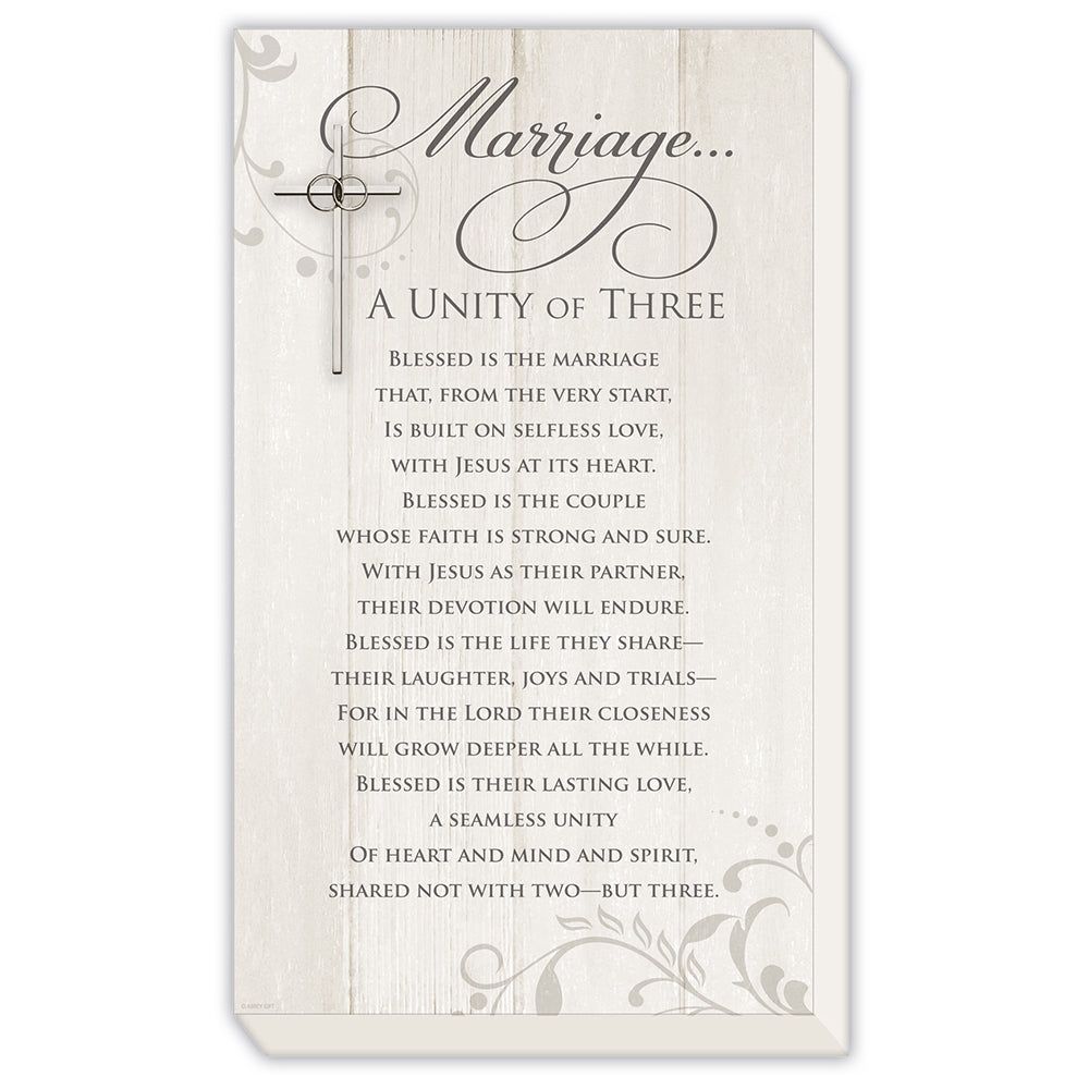 Marriage Unity of Three Plaque - 17"