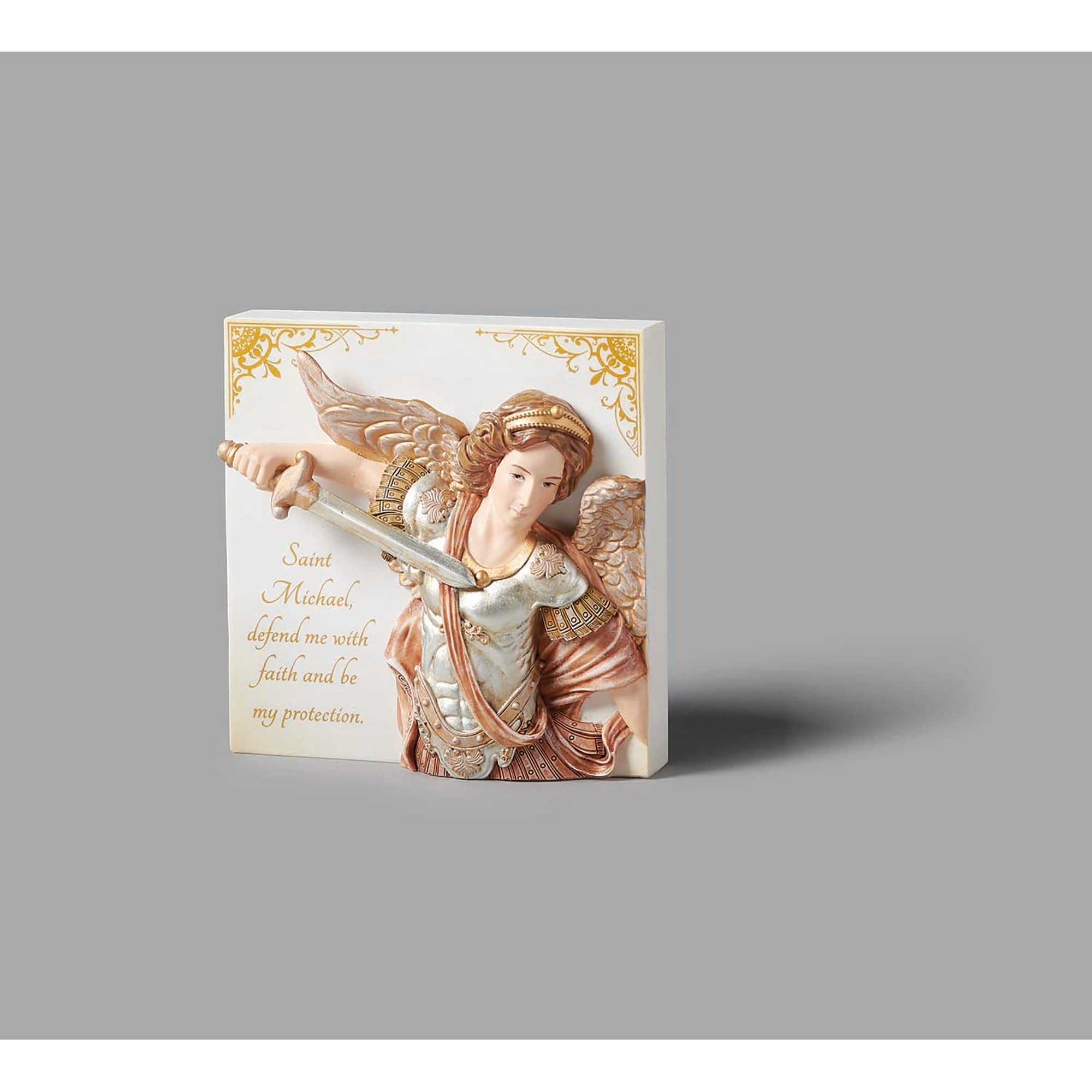 St. Michael Tabeltop Plaque - 4.25"