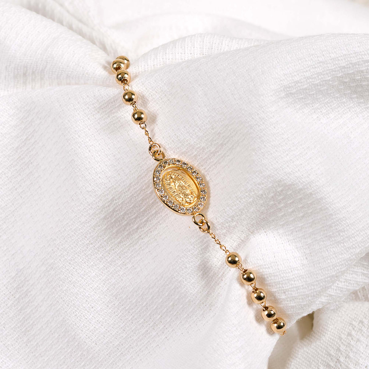 Gold Filled Guadalupe Rosary Bracelet