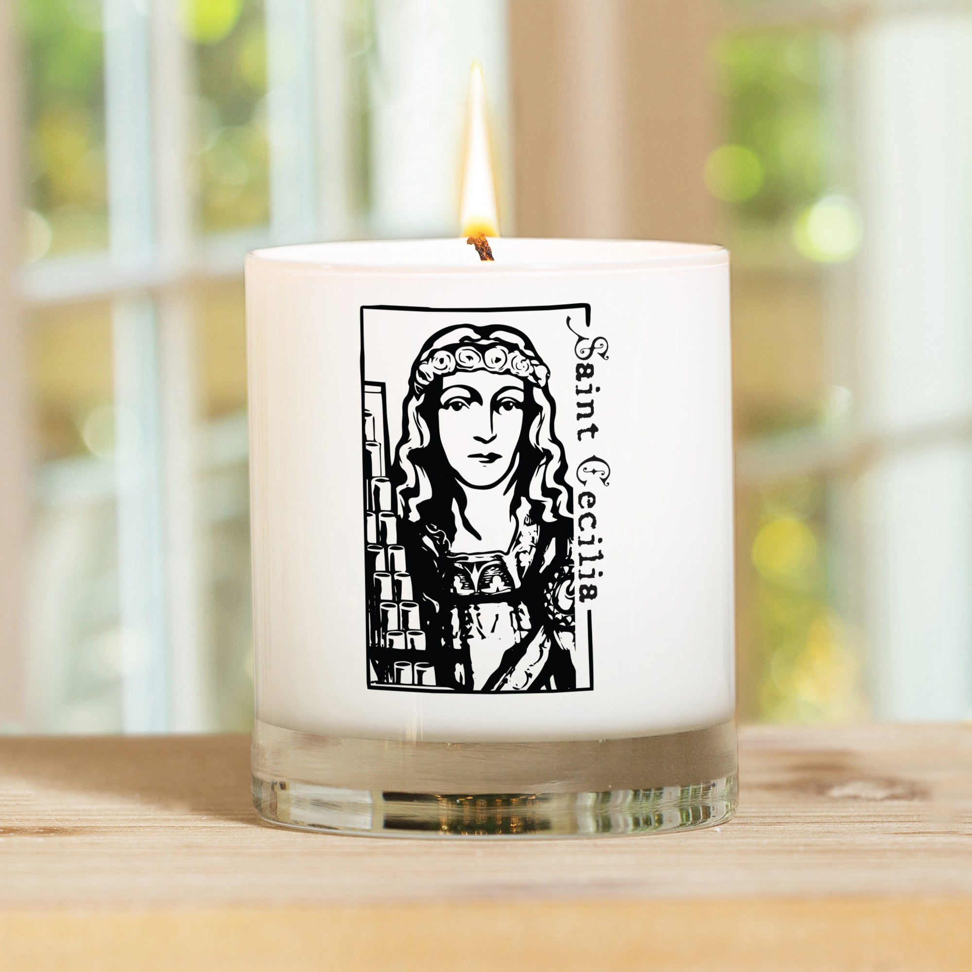 Personalized St. Cecilia Confirmation Candle