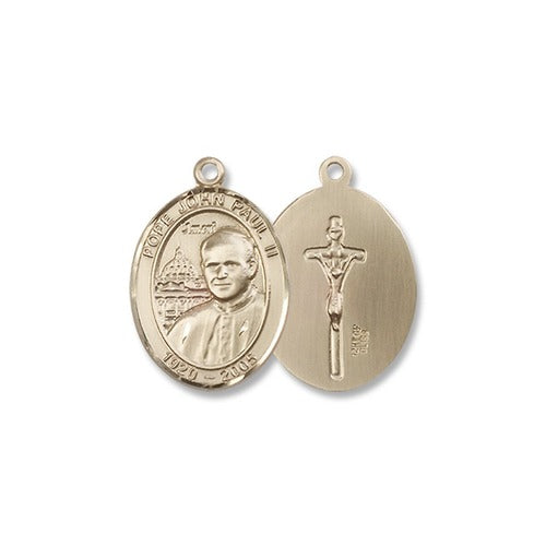 Pope John Paul II Pendant with Chain, Bliss, Gold Filled