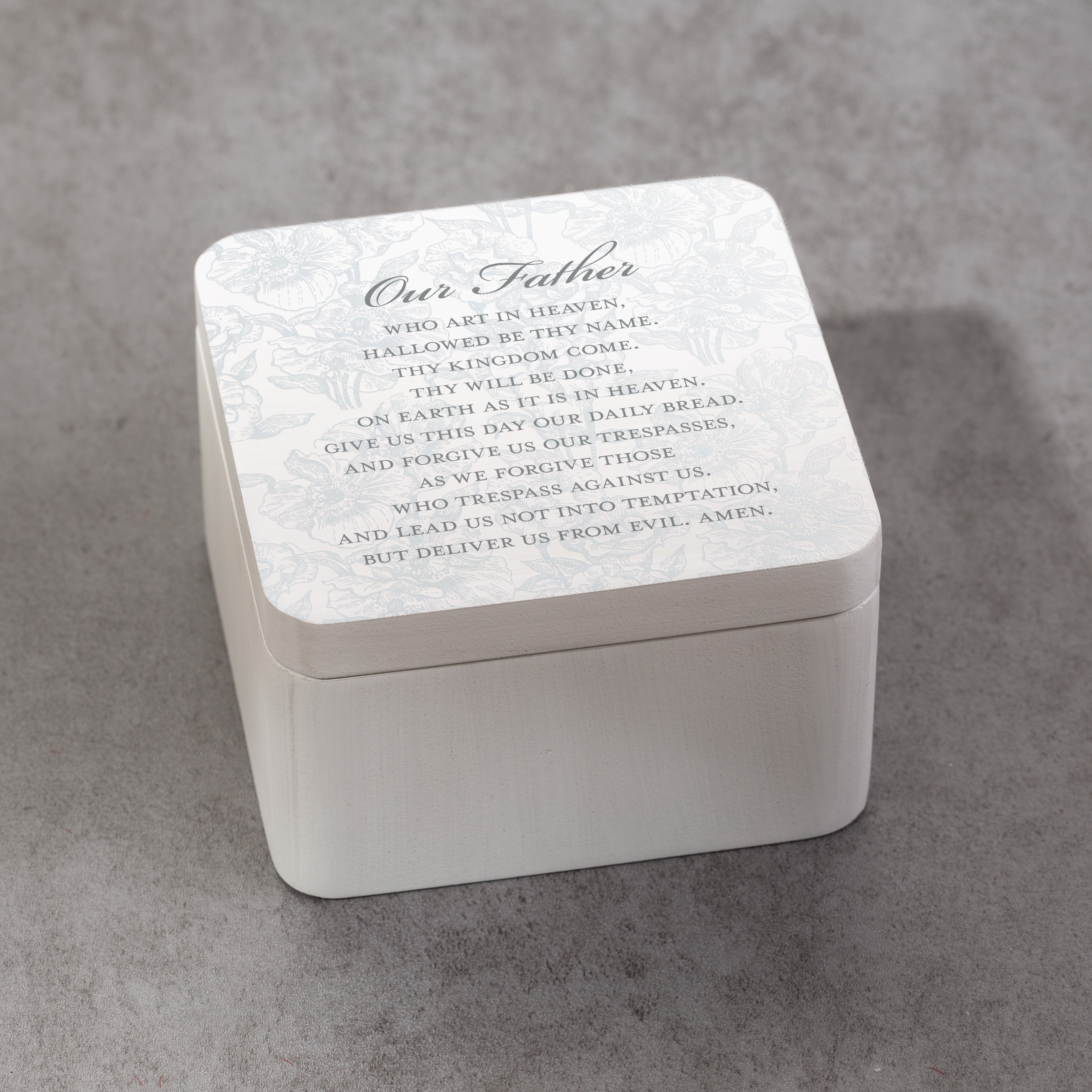 Toile Our Father Keepsake Box