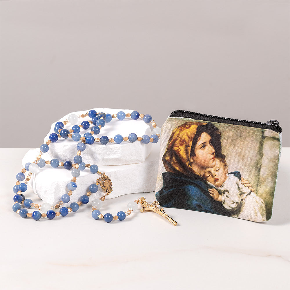 Mary Mother of God Rosary & Madonna of the Streets Rosary Pouch Gift Set