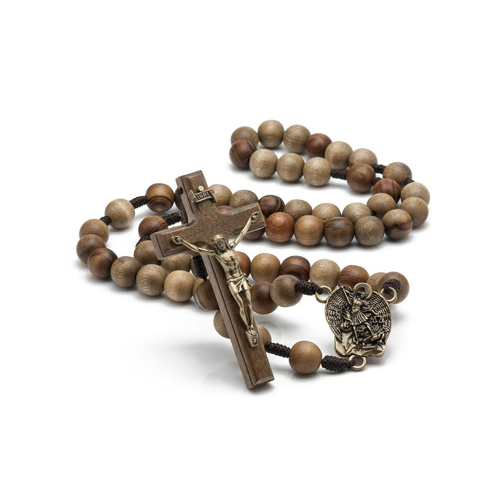 St. Michael Wooden Wall Rosary