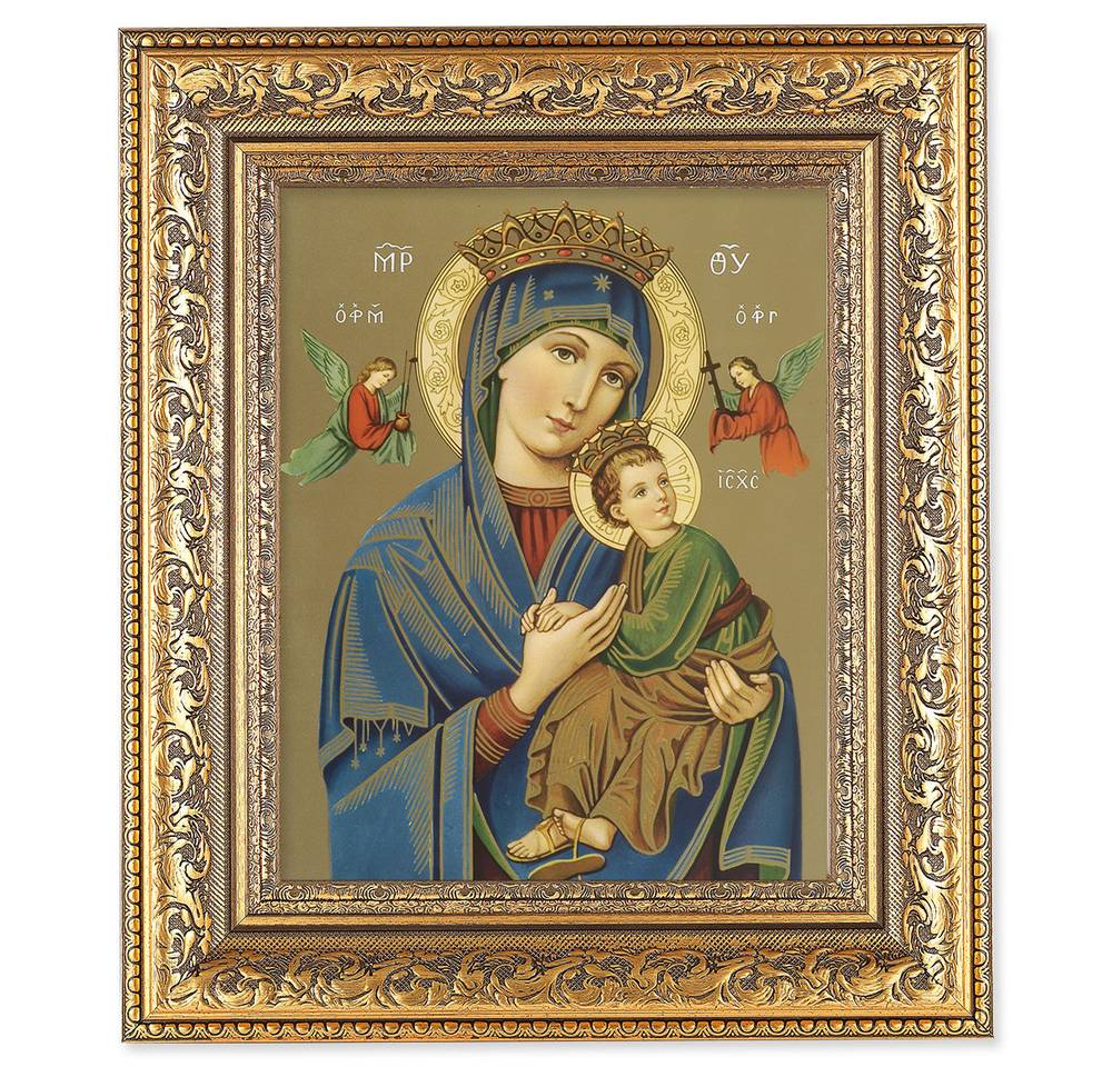 Our Lady of Perpetual Help Gold Framed Art - 8" x 10"