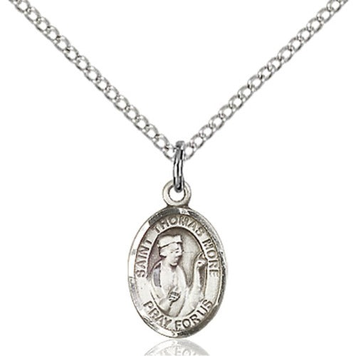 Sterling Silver St. Thomas More Petite Pendant