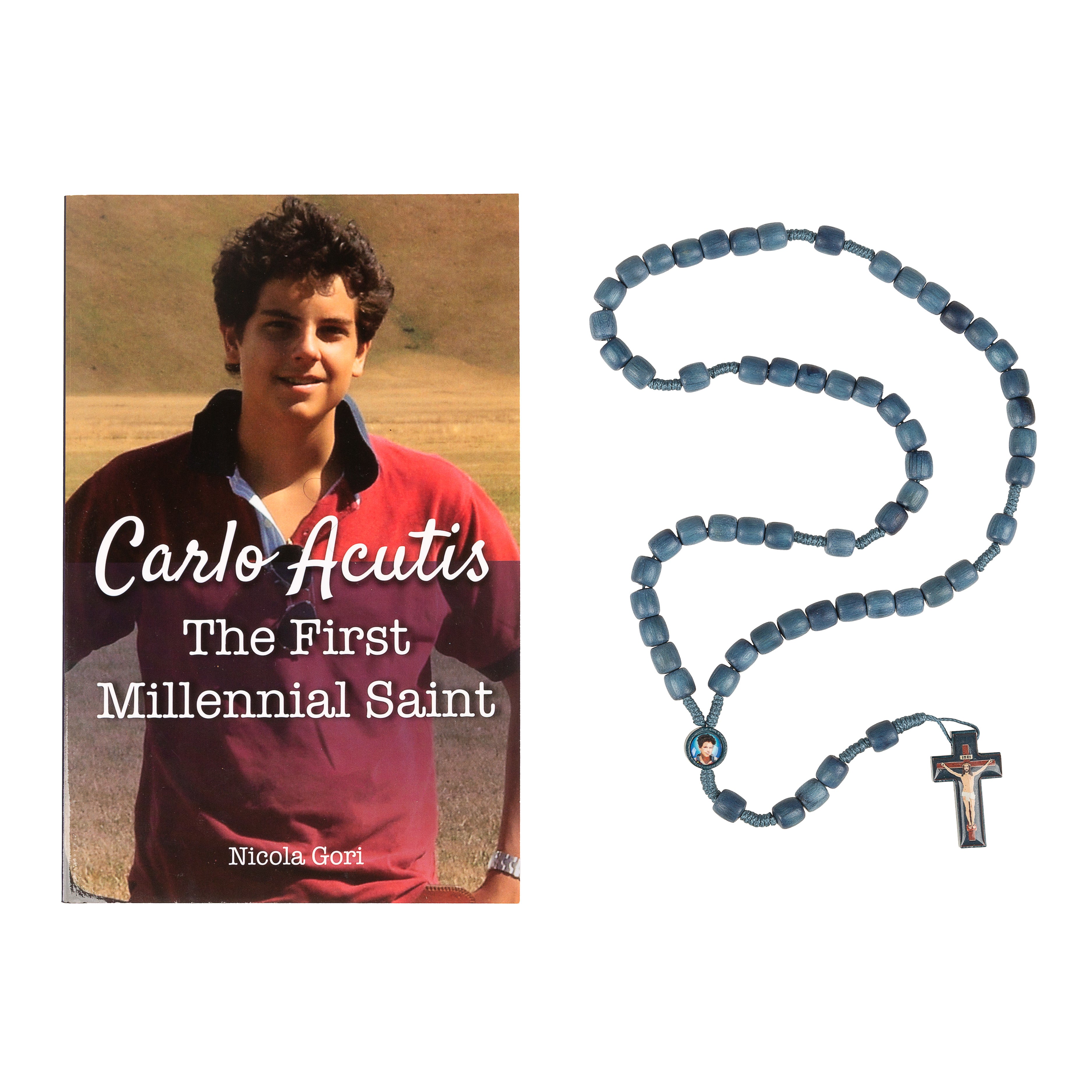 Carlo Acutis: The First Millennial Saint & St. Carlo Acutis Rosary - 2 Piece Gift Set
