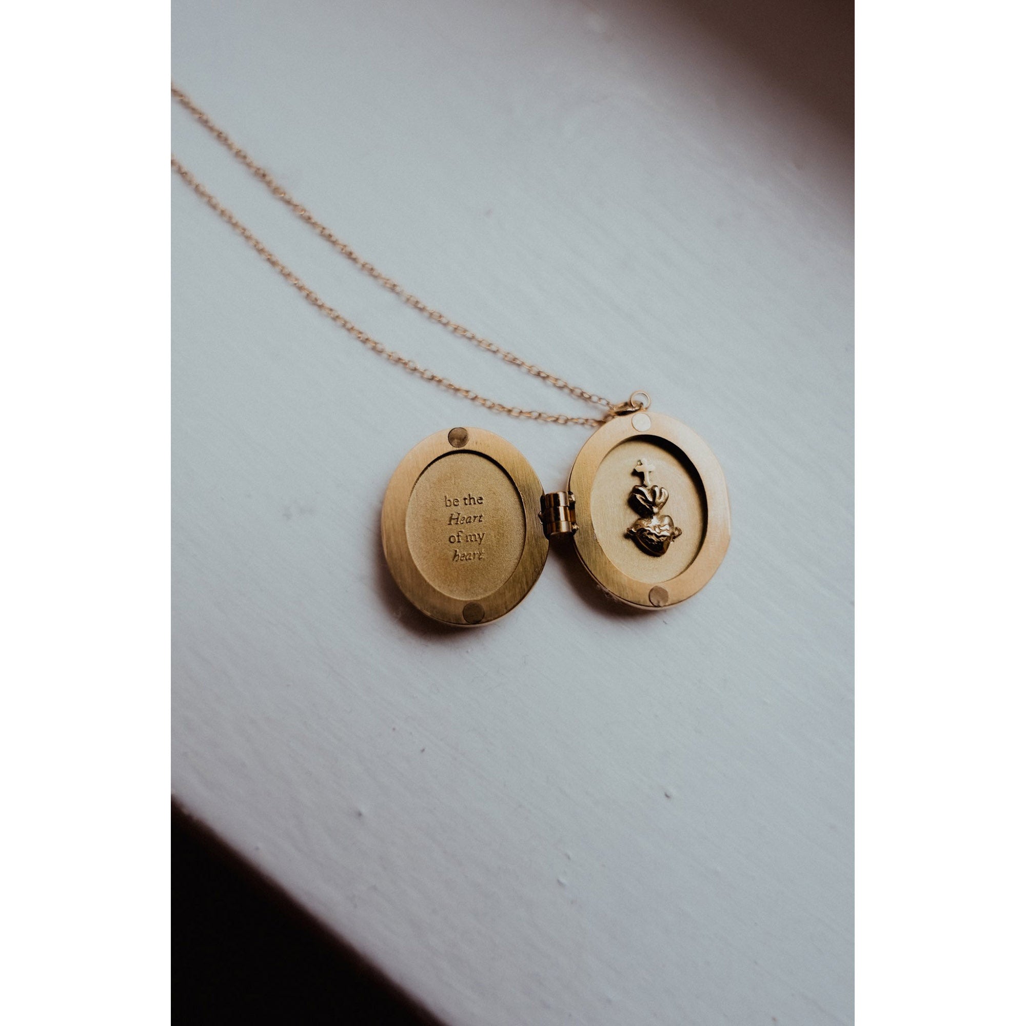 Monstrance Gold Locket Necklace